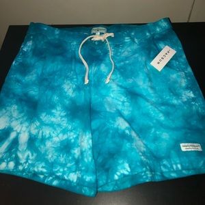 Modern amusement swim trunks men’s blue Large